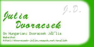 julia dvoracsek business card
